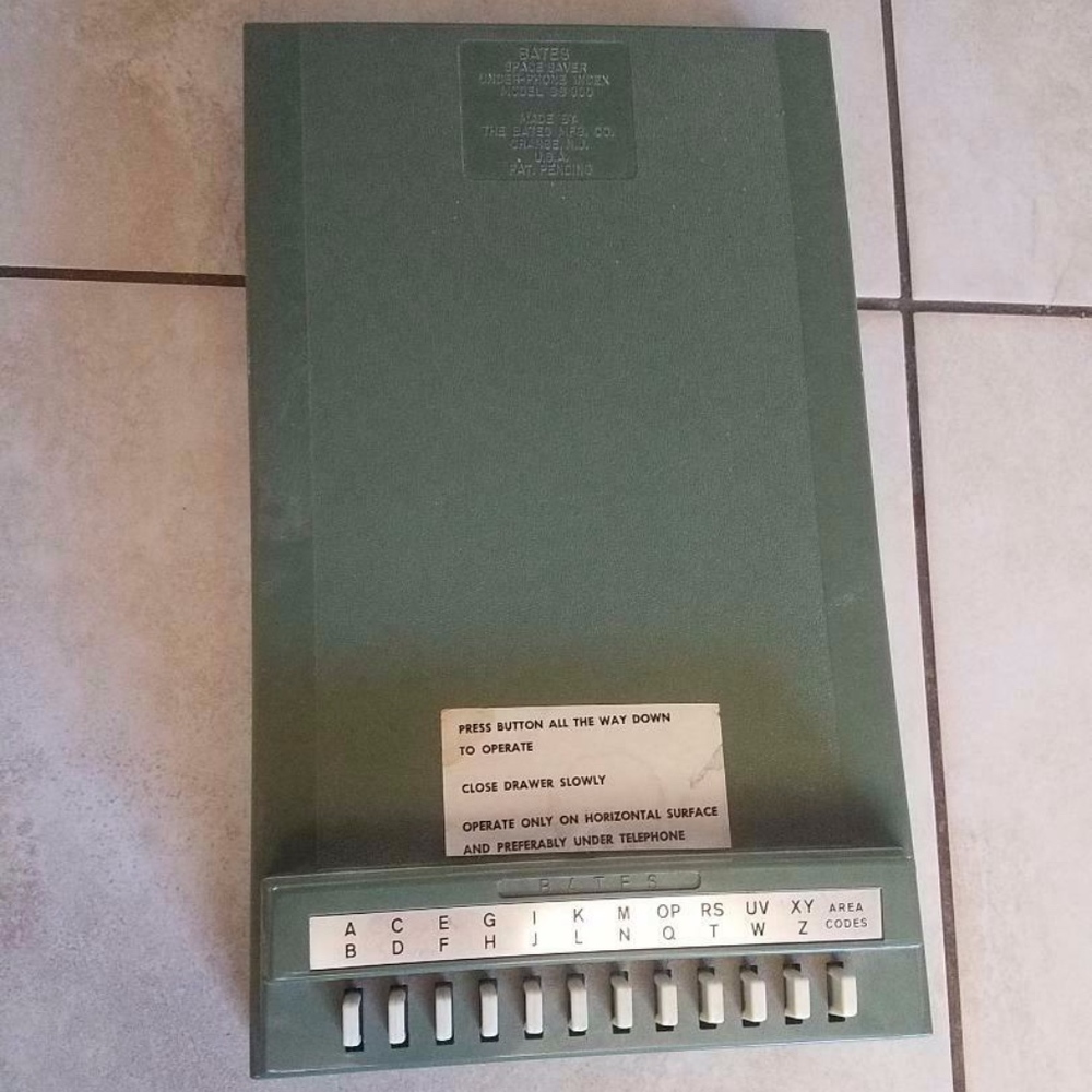 Vintage Bates Pushbutton Phone Directory Book